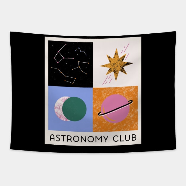 Astronomy Club Tapestry by Megan Roy