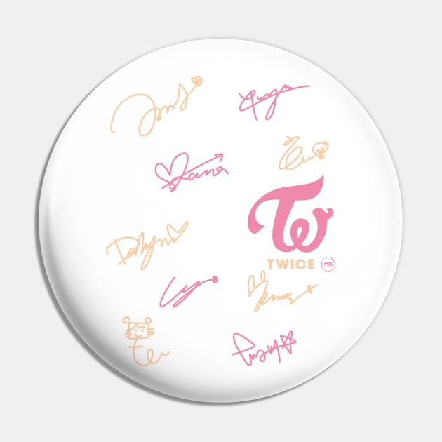 Diseño con los autografos de TWICE Pin by MBSdesing 