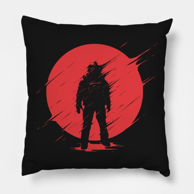 Red Sphere Pillow by StevenToang