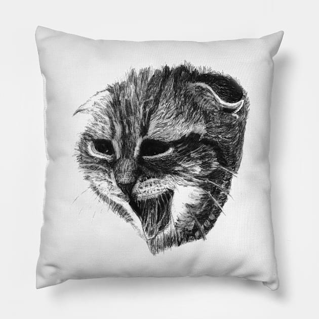 Feisty Feline Pillow by Carruthers