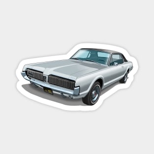 1967 Mercury Cougar in sheffield silver Magnet