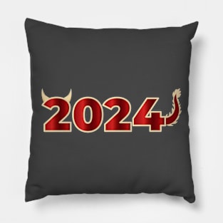 Chinese Dragon 2024 for Lunar New Year Pillow