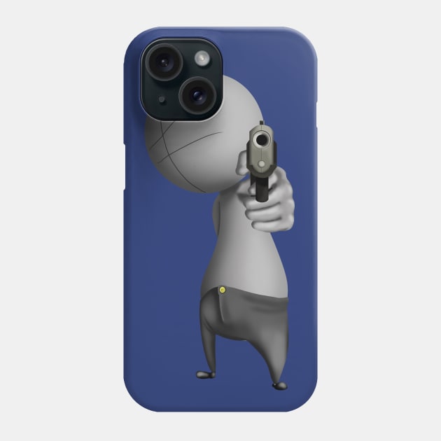 gun man Phone Case by Dorbab