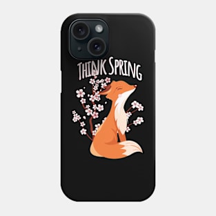 Sakura Japanese Cherry Blossom and Foxes Think Spring design Phone Case