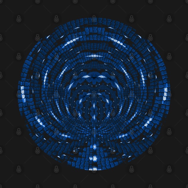 Polka Dot Pixel Patterns Blue symmetric Star by PlanetMonkey