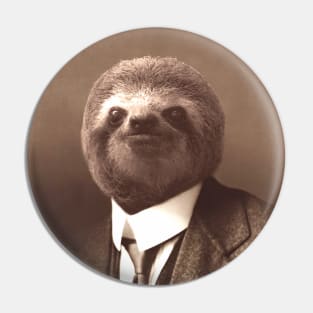 Gentleman Sloth - Print / Home Decor / Wall Art / Poster / Gift / Birthday / Sloth Lover Gift / Animal print Canvas Print Pin