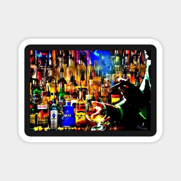 Cigar bar Magnet by mursart68