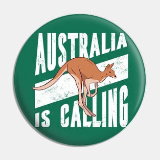 Australia Is Calling // Cute Cartoon Kangaroo Pin