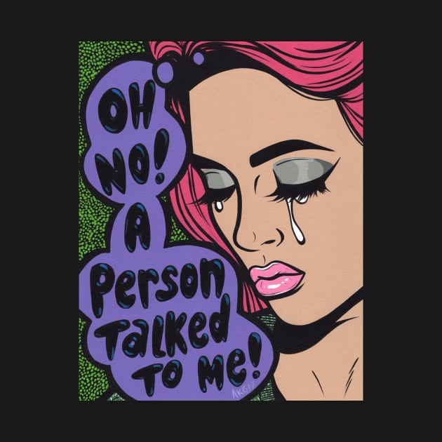 A Person Talked To Me! Comic Girl by turddemon