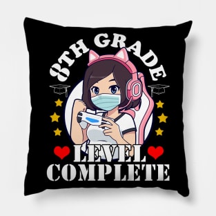 8th Grade Graduation Girl Loves Anime Gaming Girls Pillow