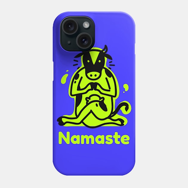 Cow Namaste Yoga Phone Case by Spirit Animals 21