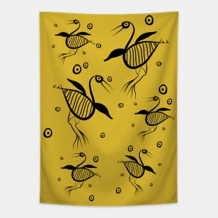 Cypriot Birds Illustration Tapestry