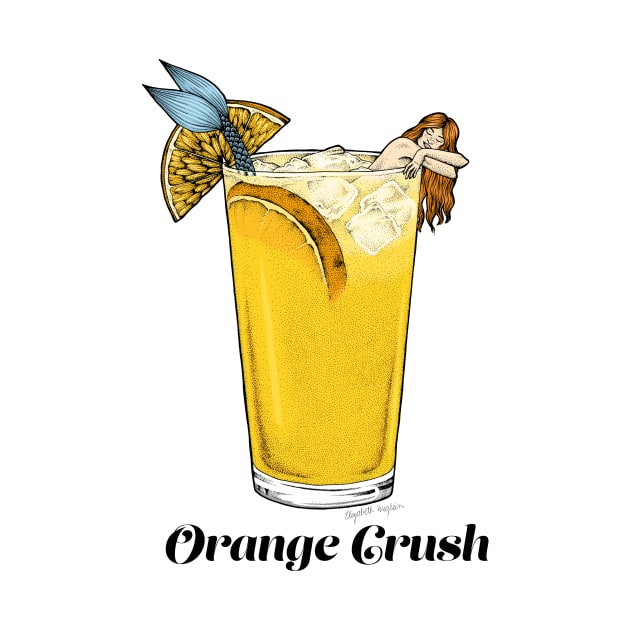 Orange Crush Mermaid by Elizabeth Weglein Art