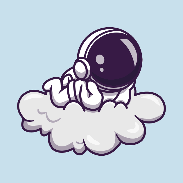 Cute Astronaut Lay On Cloud by Catalyst Labs