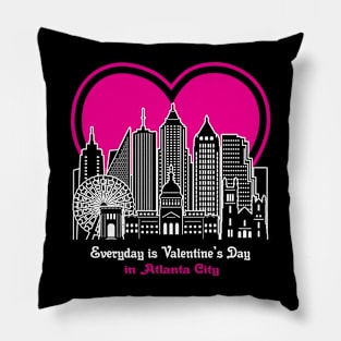Valentine's Day in Atlanta City Pillow