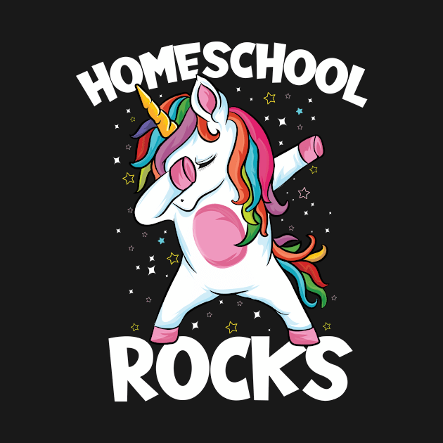 Back to Homeschool rocks Dabbing Unicorn Homeschool by UNXart