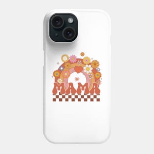 Retro Groovy Mama Matching Family Mother's Day Party Phone Case