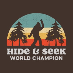 Retro Bigfoot Hide & Seek World Champion T-Shirt