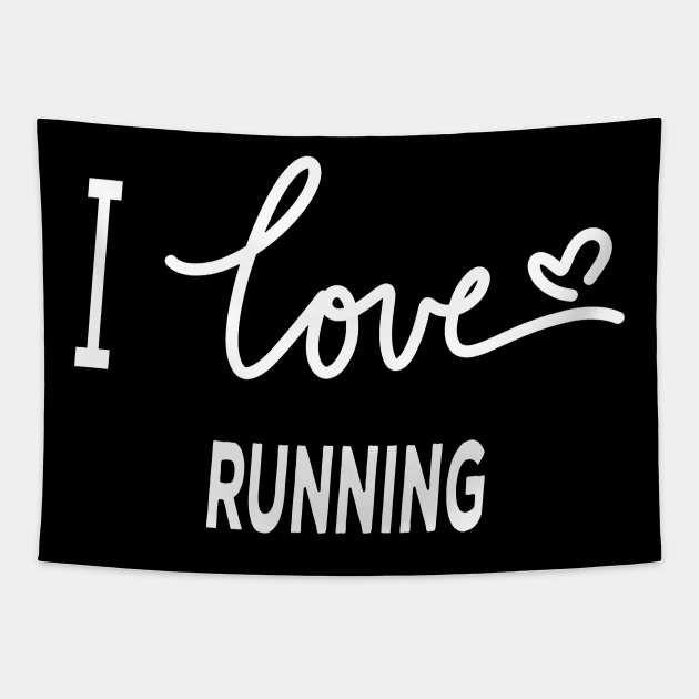 I Love Running Tapestry by Happysphinx