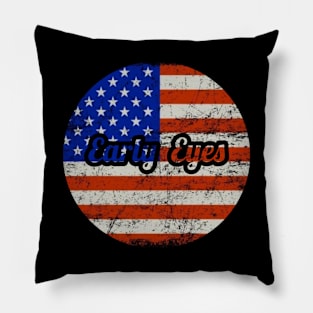 Early Eyes / USA Flag Vintage Style Pillow