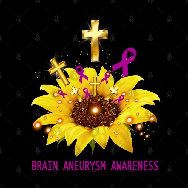 Brain Aneurysm Awareness Sunflower Faith Hope Love by ThePassion99