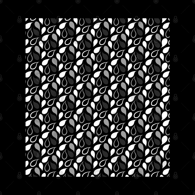 Black and white leaves pattern by Spinkly