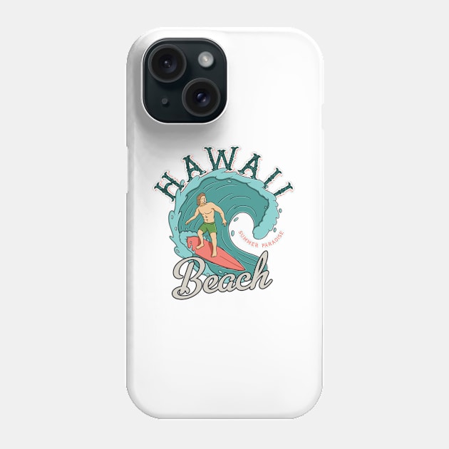 Hawaii Beach Phone Case by JabsCreative