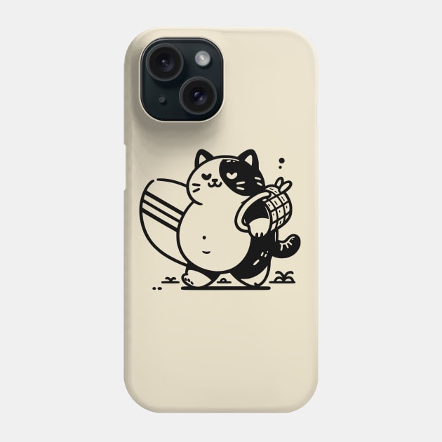 Cat Walk On The Beach Phone Case by Teeyara