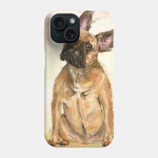 French Bulldog Tilting Its Head - Painting Phone Case