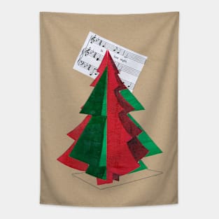 Cubist Christmas Tree Tapestry