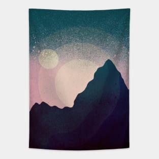 Moon dark peak Tapestry