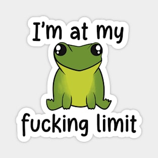 I’m At My Limit Funny Frog Magnet