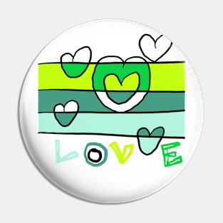 love and heart pattern Pin