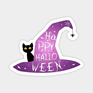 Happy Halloween Cat Magnet