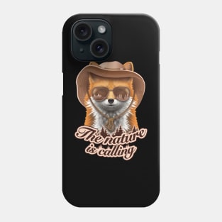 The nature is calling fox hiker hiking forest trail Phone Case