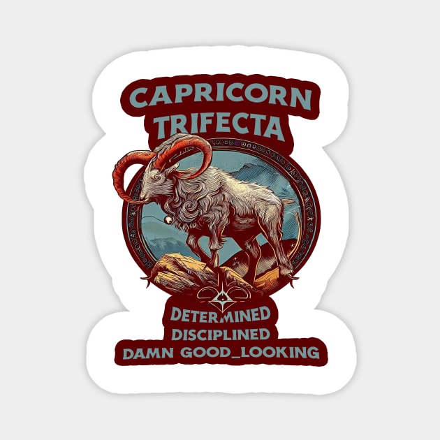 Design for Capricorn with Funny Quotation_2 Magnet by thematics