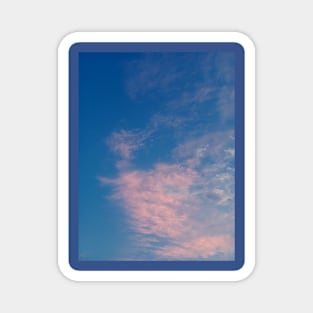 Blue Sky | Pink Clouds Photo Magnet