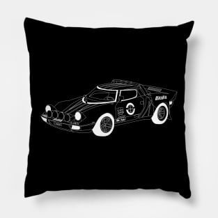 Lancia 037 White Outline Pillow