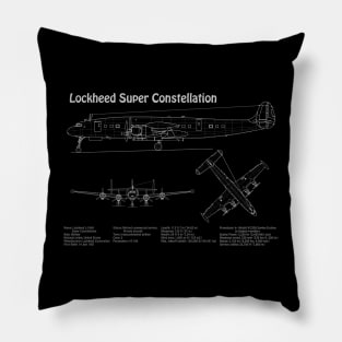 Lockheed L-1049 Super Constellation Blueprint Plan - PDpng Pillow