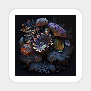 A Fractal Bouquet of Flowers Magnet