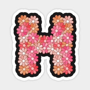 Floral Initial Monogram Magnet