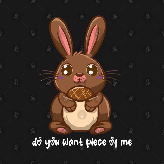 Do You Want Piece Of Me Funny Easter Rabbit by Radoxompany