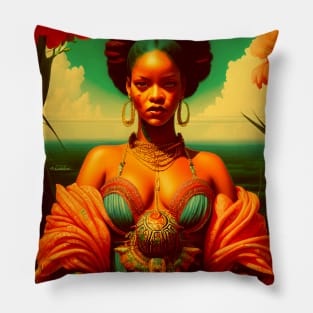 Rihanna Vintage Portrait Art Pillow