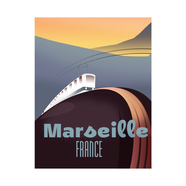 Marseille France Train poster by nickemporium1