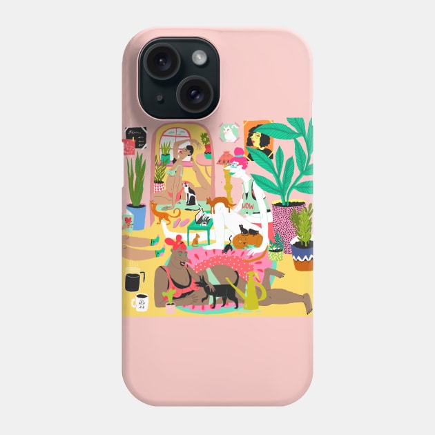 Staying at home together Phone Case by ezrawsmith