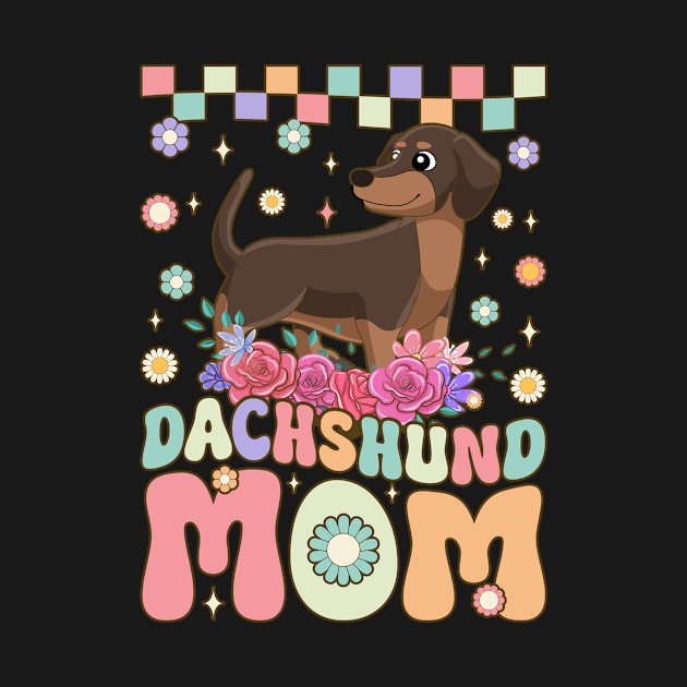 Dachshund Mom Groovy Dog Mom by Alex21