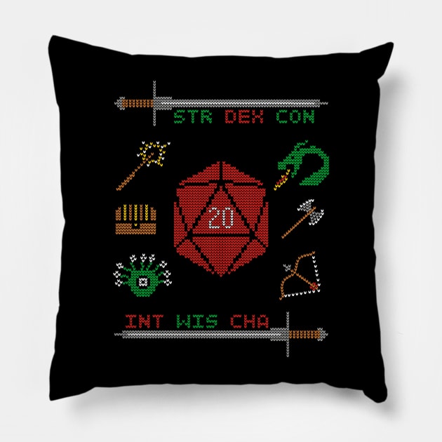 Ugly DND Sweater Pillow by graffd02