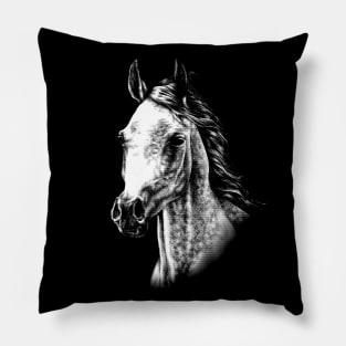 Arabian Horse Animal Portrait Pillow