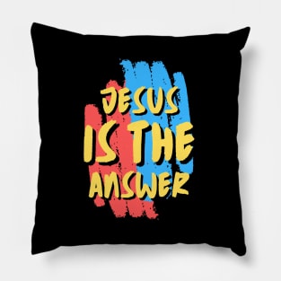 Jesus is the Answer | Christian Typography Pillow