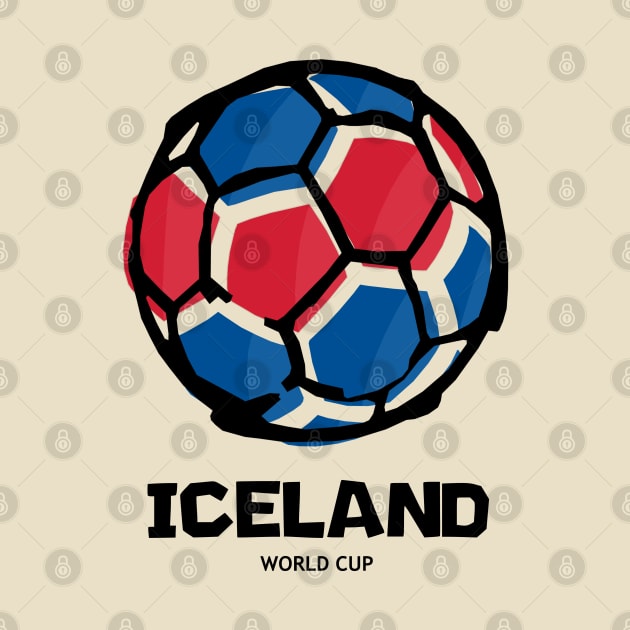 Iceland Football Country Flag by KewaleeTee